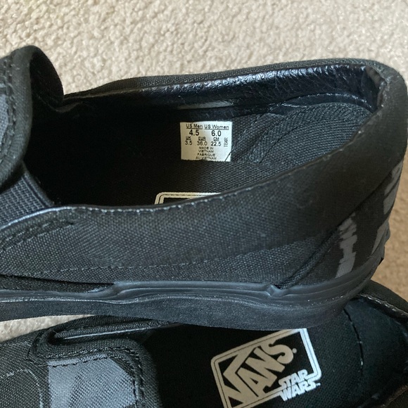 Darth Vader Vans Shoes Size US 6 - Picture 4 of 4